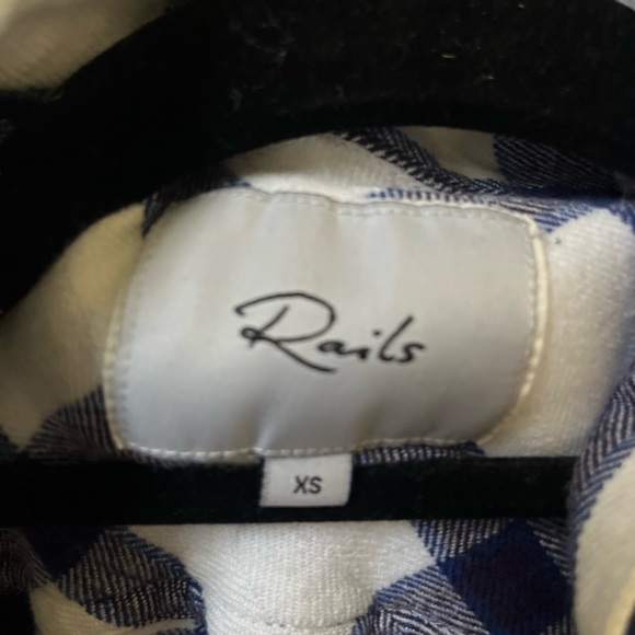 Rails cropped short sleeve flannel size xs - Picture 2 of 3